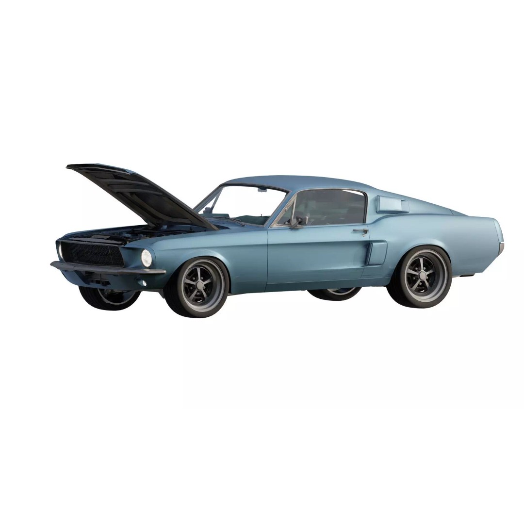 1960s Ford Mustang 3D Model – Detailed Antique Car Asset, Lumion Ready - View 2