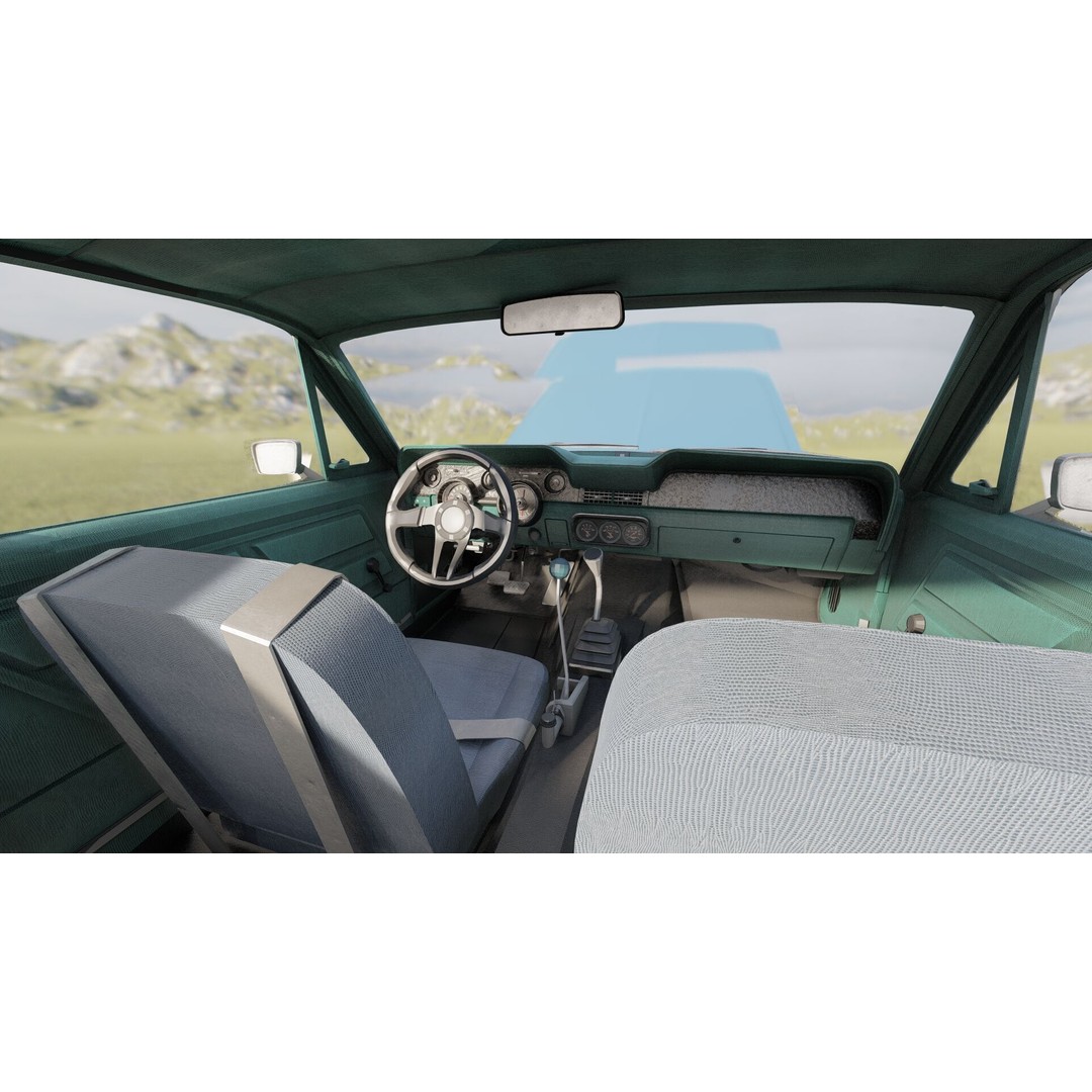 1960s Ford Mustang 3D Model – Detailed Antique Car Asset, Lumion Ready - View 21