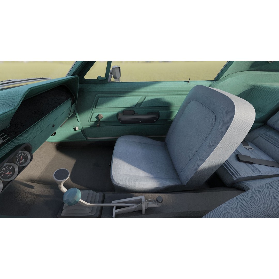 1960s Ford Mustang 3D Model – Detailed Antique Car Asset, Lumion Ready - View 23