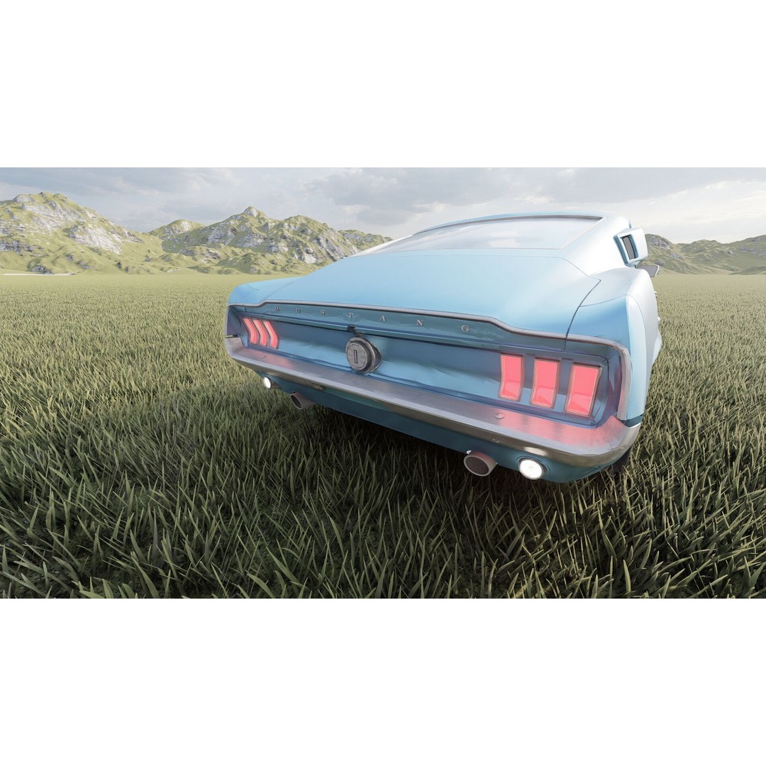 1960s Ford Mustang 3D Model – Detailed Antique Car Asset, Lumion Ready - View 25