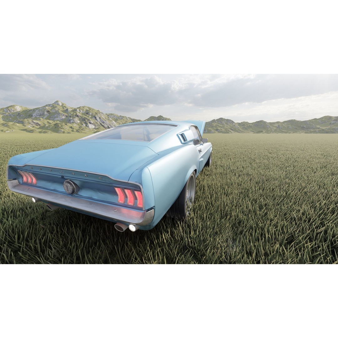 1960s Ford Mustang 3D Model – Detailed Antique Car Asset, Lumion Ready - View 26