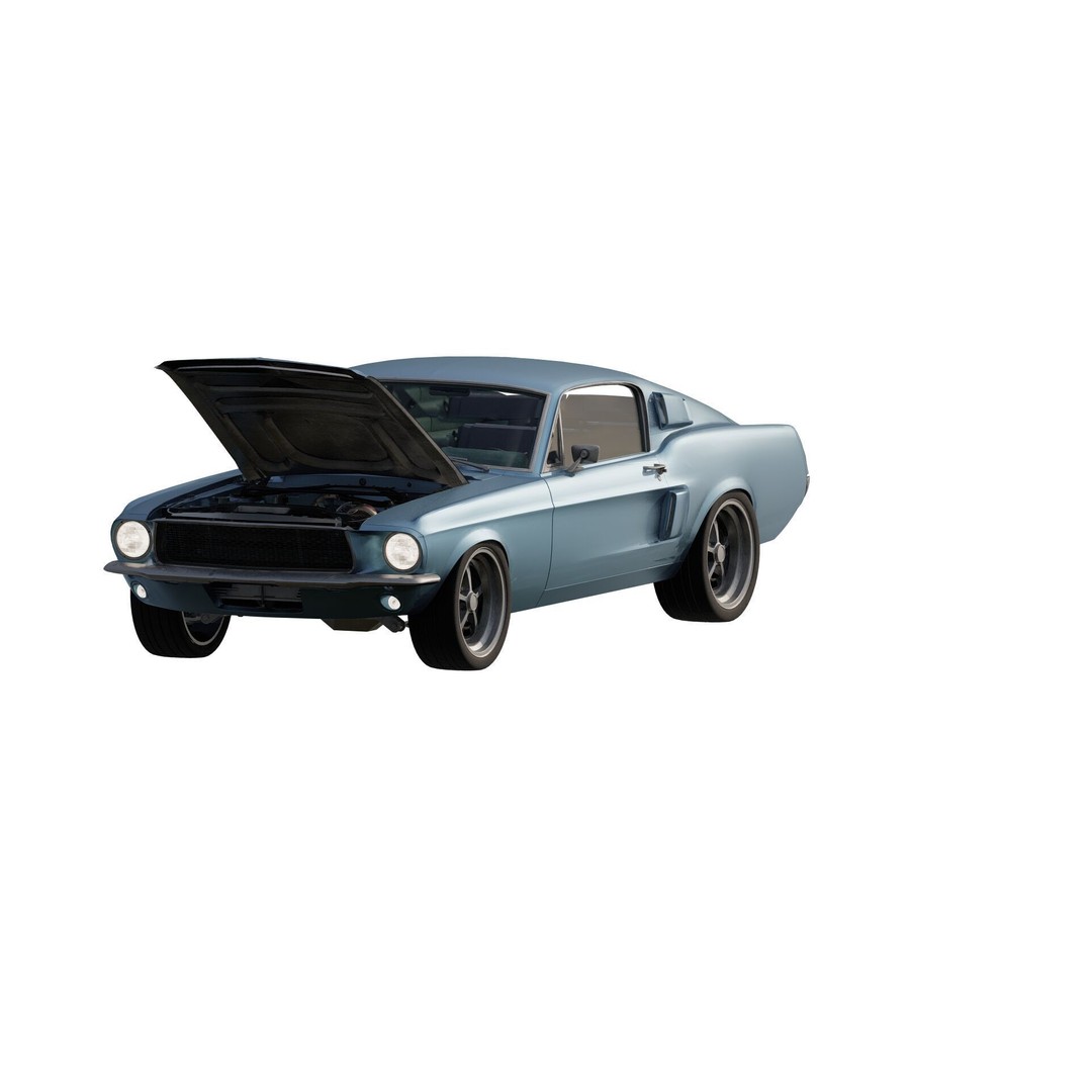 1960s Ford Mustang 3D Model – Detailed Antique Car Asset, Lumion Ready - View 3