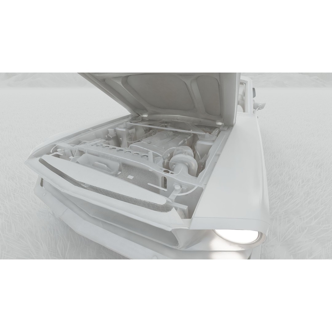 1960s Ford Mustang 3D Model – Detailed Antique Car Asset, Lumion Ready - View 31