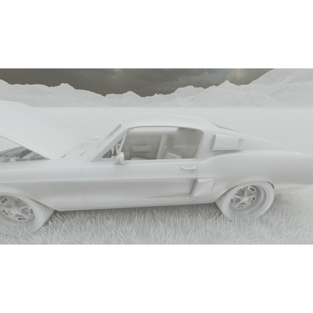 1960s Ford Mustang 3D Model – Detailed Antique Car Asset, Lumion Ready - View 35