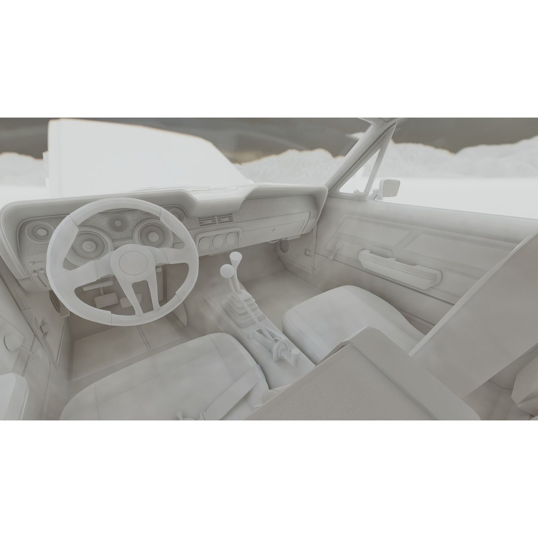 1960s Ford Mustang 3D Model – Detailed Antique Car Asset, Lumion Ready - View 36