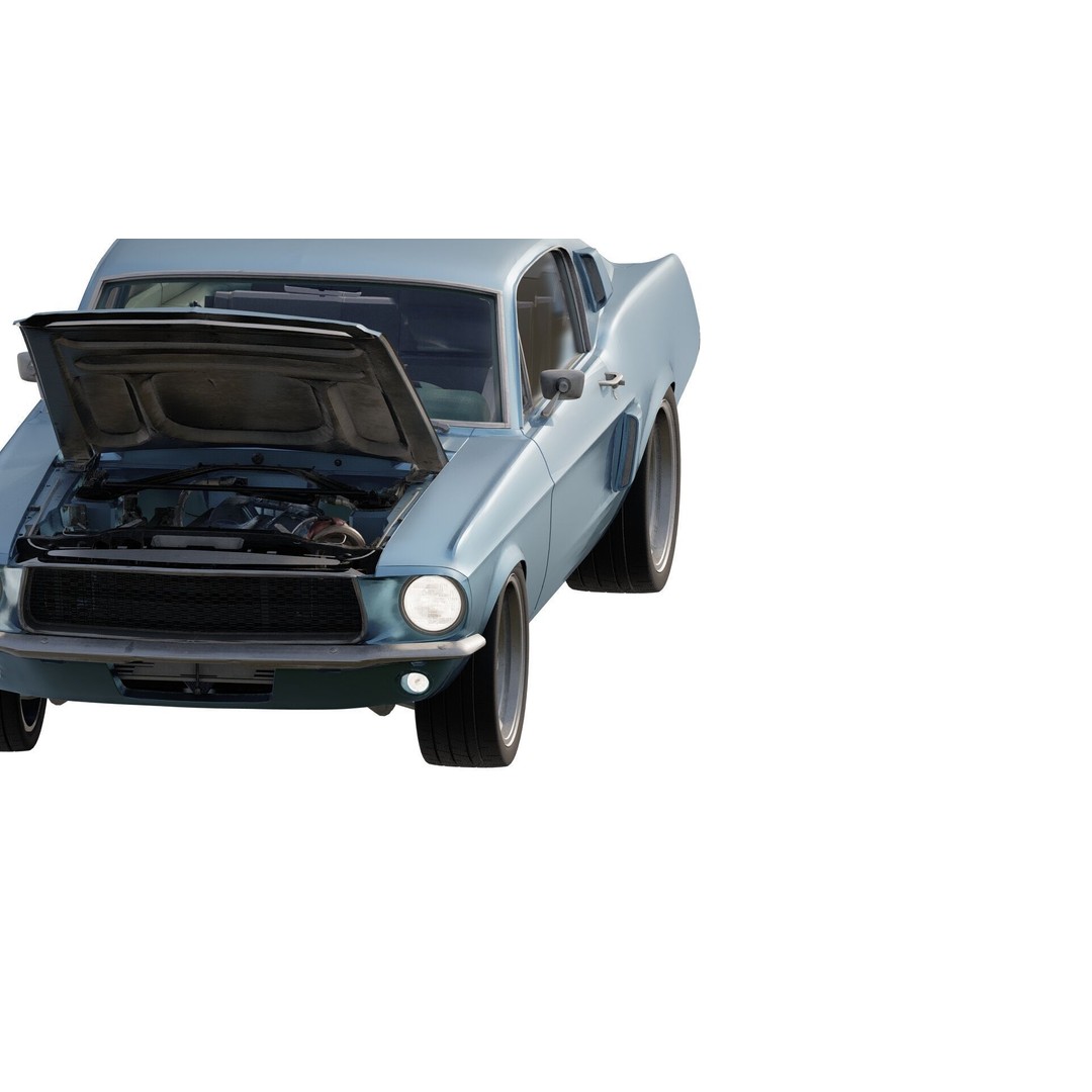 1960s Ford Mustang 3D Model – Detailed Antique Car Asset, Lumion Ready - View 4