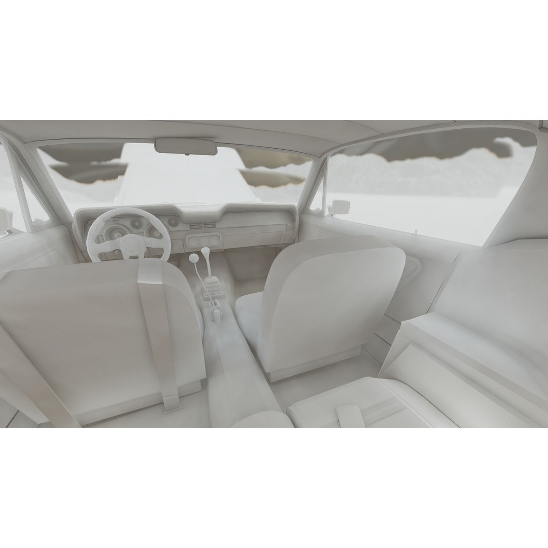 1960s Ford Mustang 3D Model – Detailed Antique Car Asset, Lumion Ready - View 40