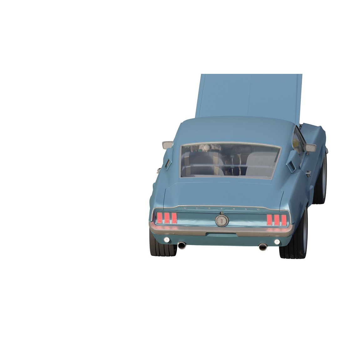 1960s Ford Mustang 3D Model – Detailed Antique Car Asset, Lumion Ready - View 5