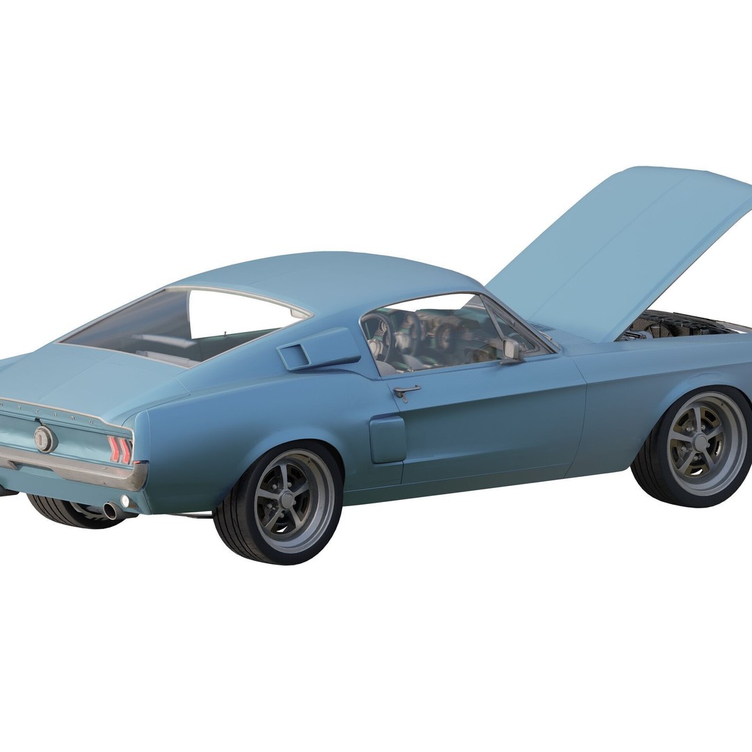 1960s Ford Mustang 3D Model – Detailed Antique Car Asset, Lumion Ready - View 6