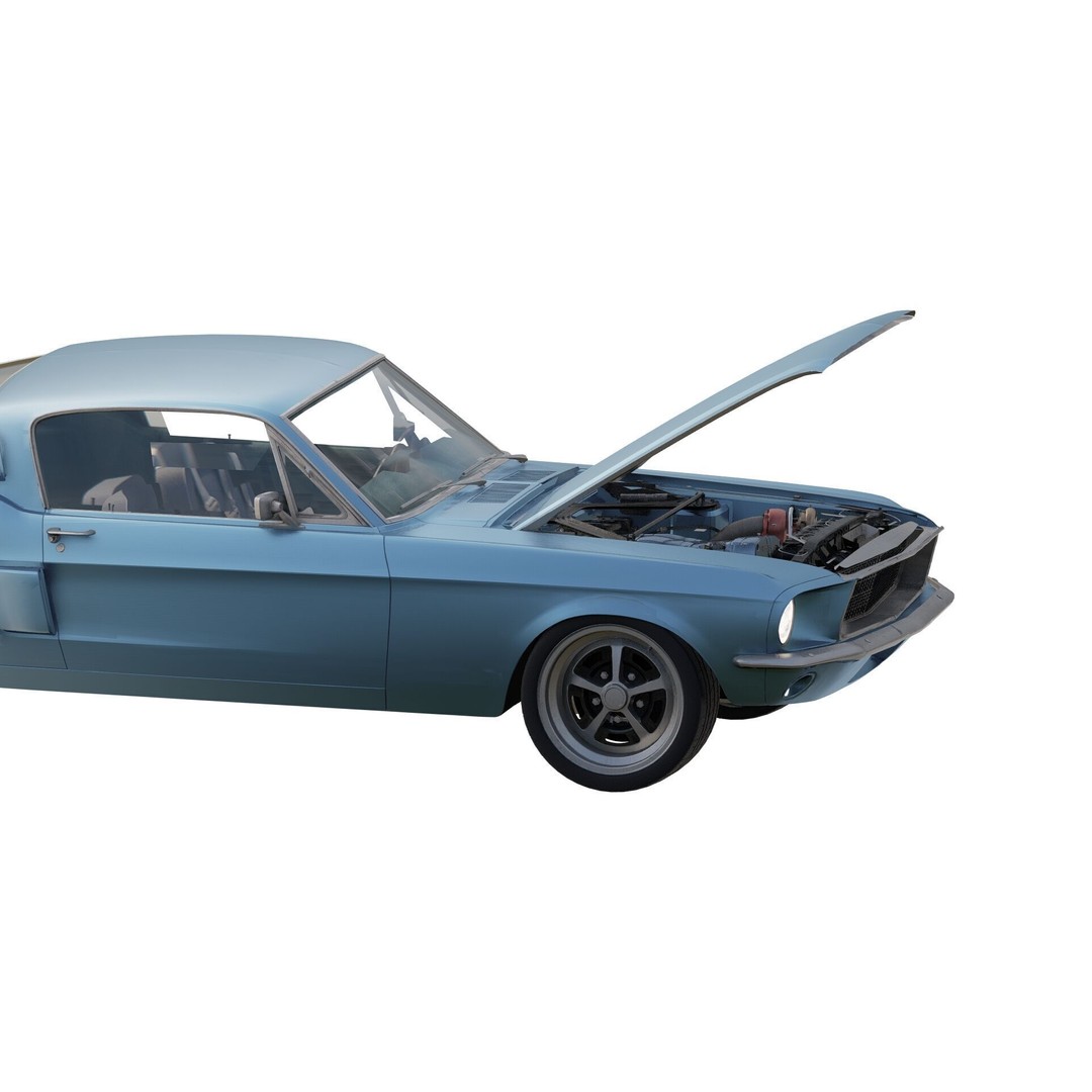 1960s Ford Mustang 3D Model – Detailed Antique Car Asset, Lumion Ready - View 7