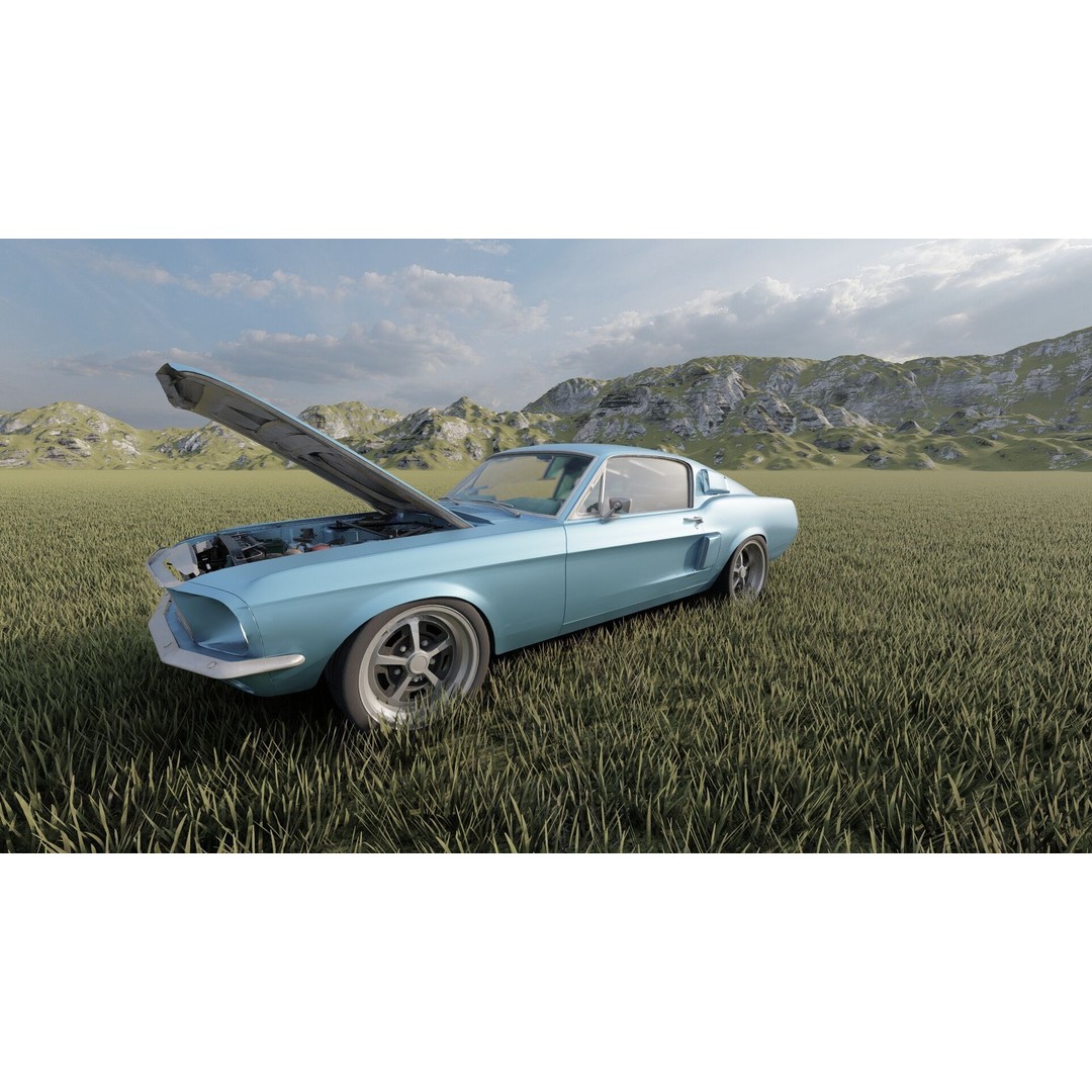 1960s Ford Mustang 3D Model – Detailed Antique Car Asset, Lumion Ready - View 8
