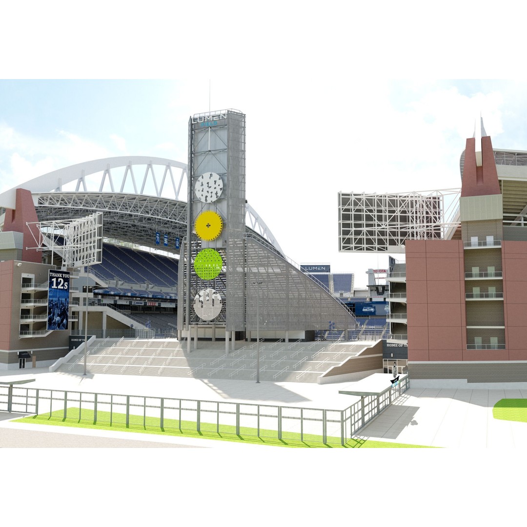Lumen Field 3D Model – Realistic Stadium Asset with PBR Textures - View 10