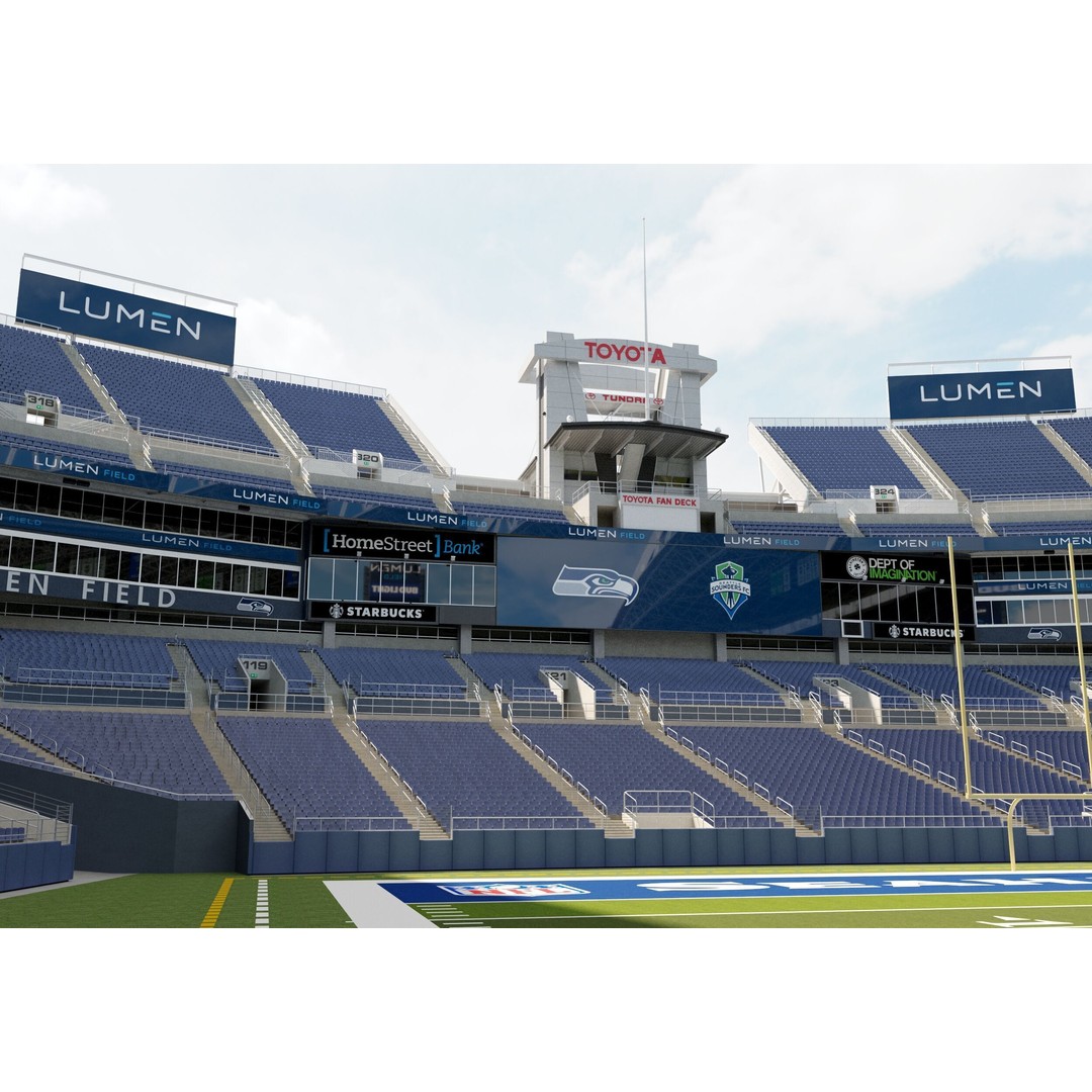 Lumen Field 3D Model – Realistic Stadium Asset with PBR Textures - View 12