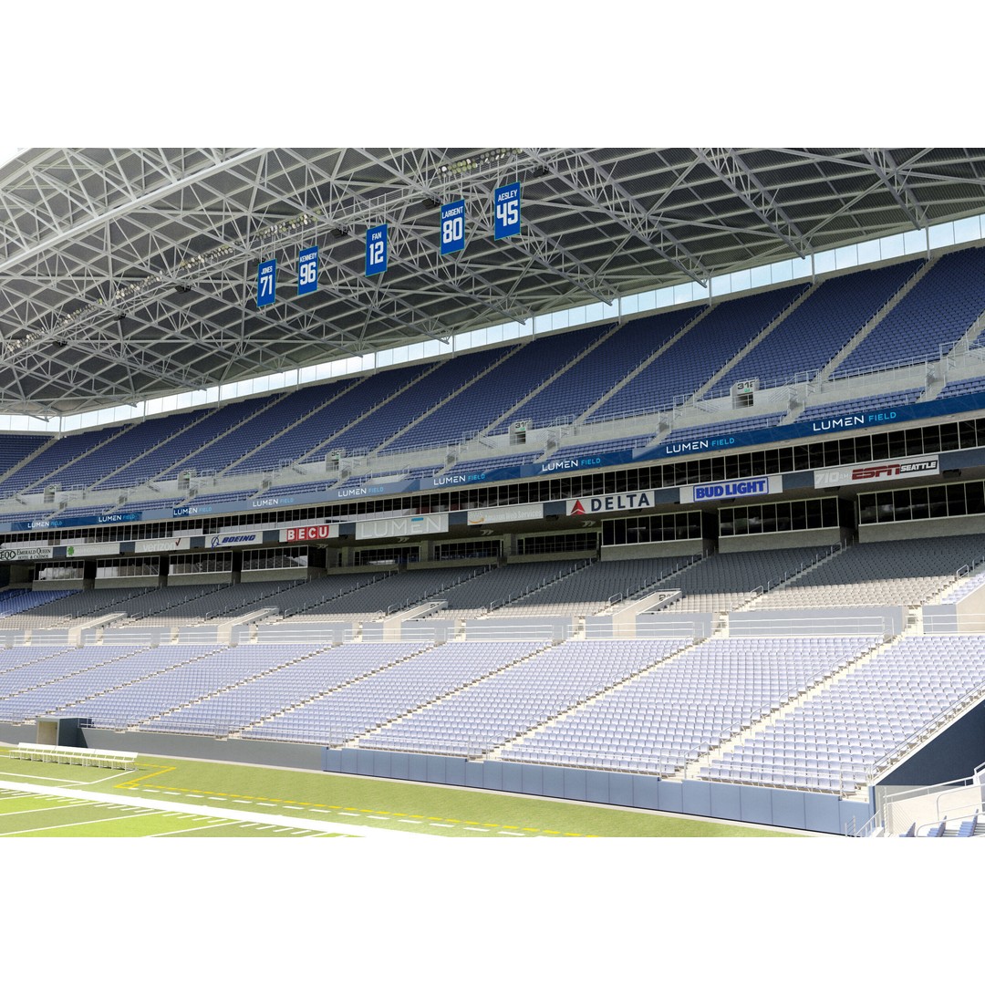 Lumen Field 3D Model – Realistic Stadium Asset with PBR Textures - View 13