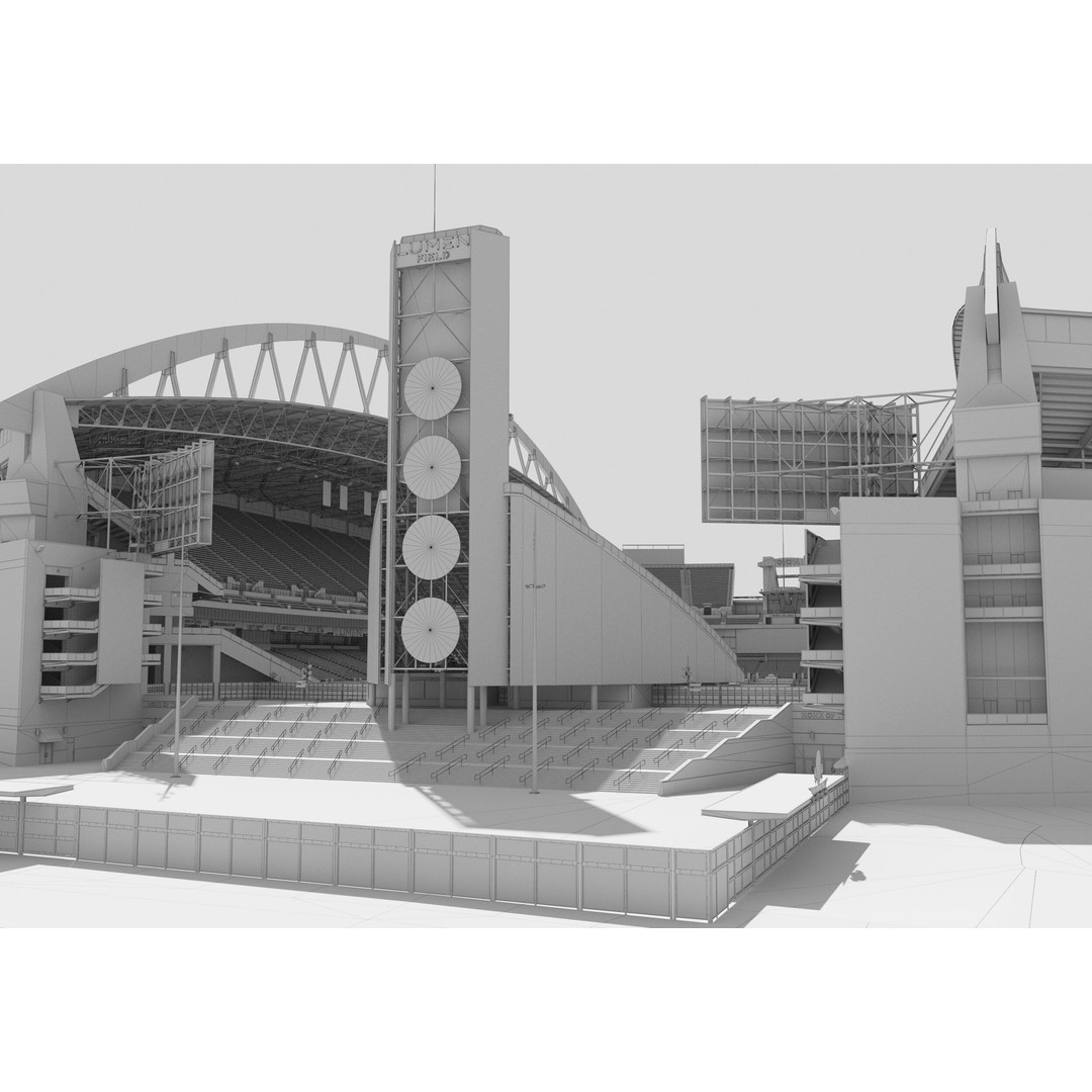 Lumen Field 3D Model – Realistic Stadium Asset with PBR Textures - View 24