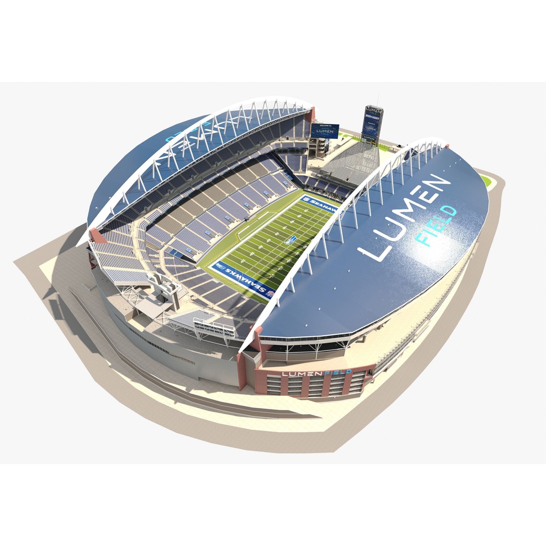 Lumen Field 3D Model – Realistic Stadium Asset with PBR Textures - View 3
