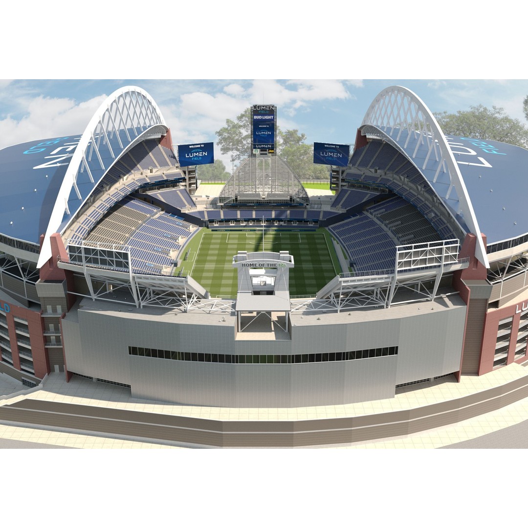 Lumen Field 3D Model – Realistic Stadium Asset with PBR Textures - View 4