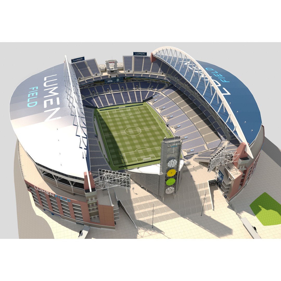 Lumen Field 3D Model – Realistic Stadium Asset with PBR Textures - View 5