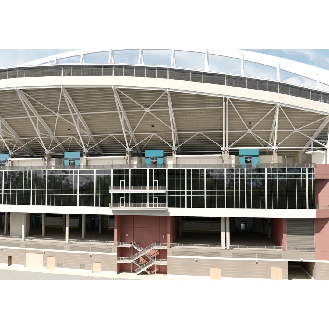 Lumen Field 3D Model – Realistic Stadium Asset with PBR Textures - View 6