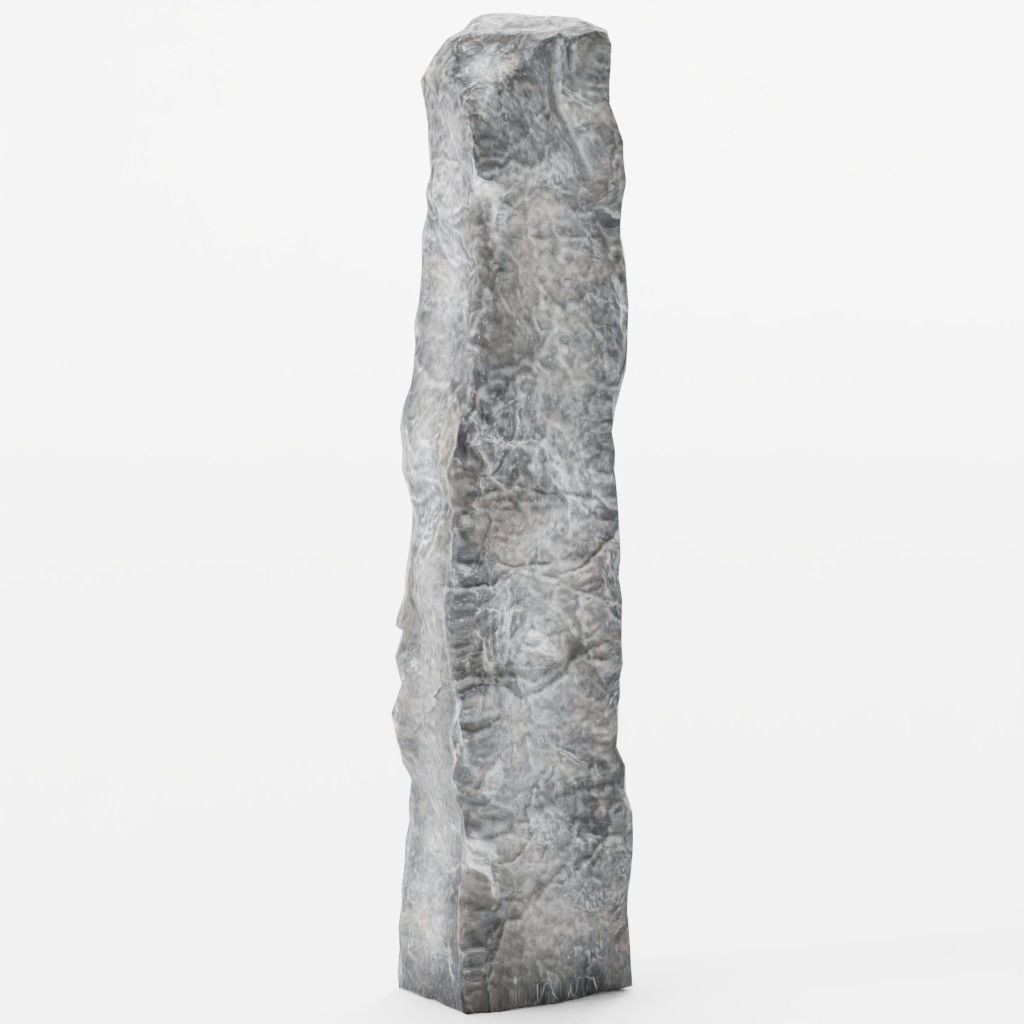 Standing Stones 3D Model – Low Poly Game-Ready Monoliths, FBX, OBJ - View 10