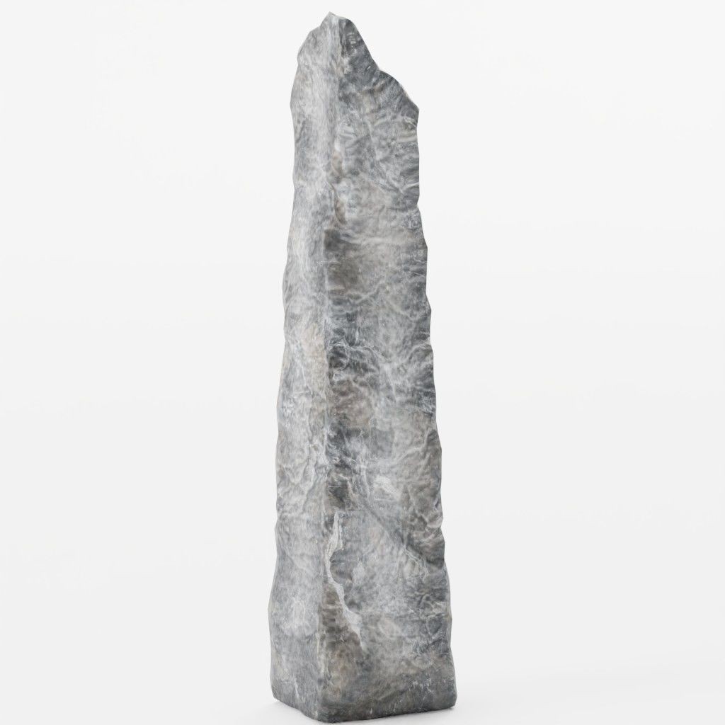 Standing Stones 3D Model – Low Poly Game-Ready Monoliths, FBX, OBJ - View 4
