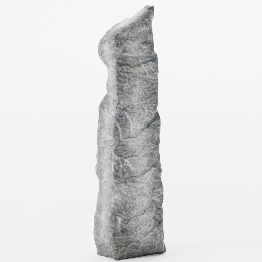 Standing Stones 3D Model – Low Poly Game-Ready Monoliths, FBX, OBJ - View 8