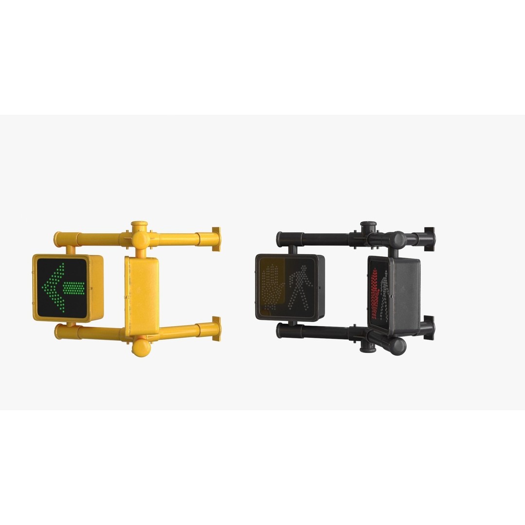 Traffic Light 3D Model – Low-Poly Game Asset, PBR Textures, FBX - View 18