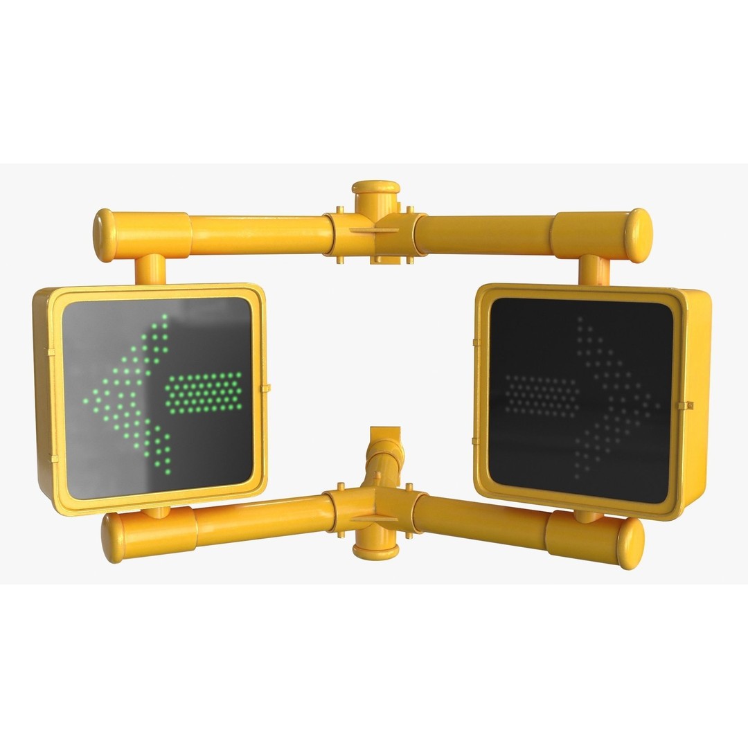 Traffic Light 3D Model – Low-Poly Game Asset, PBR Textures, FBX - View 4