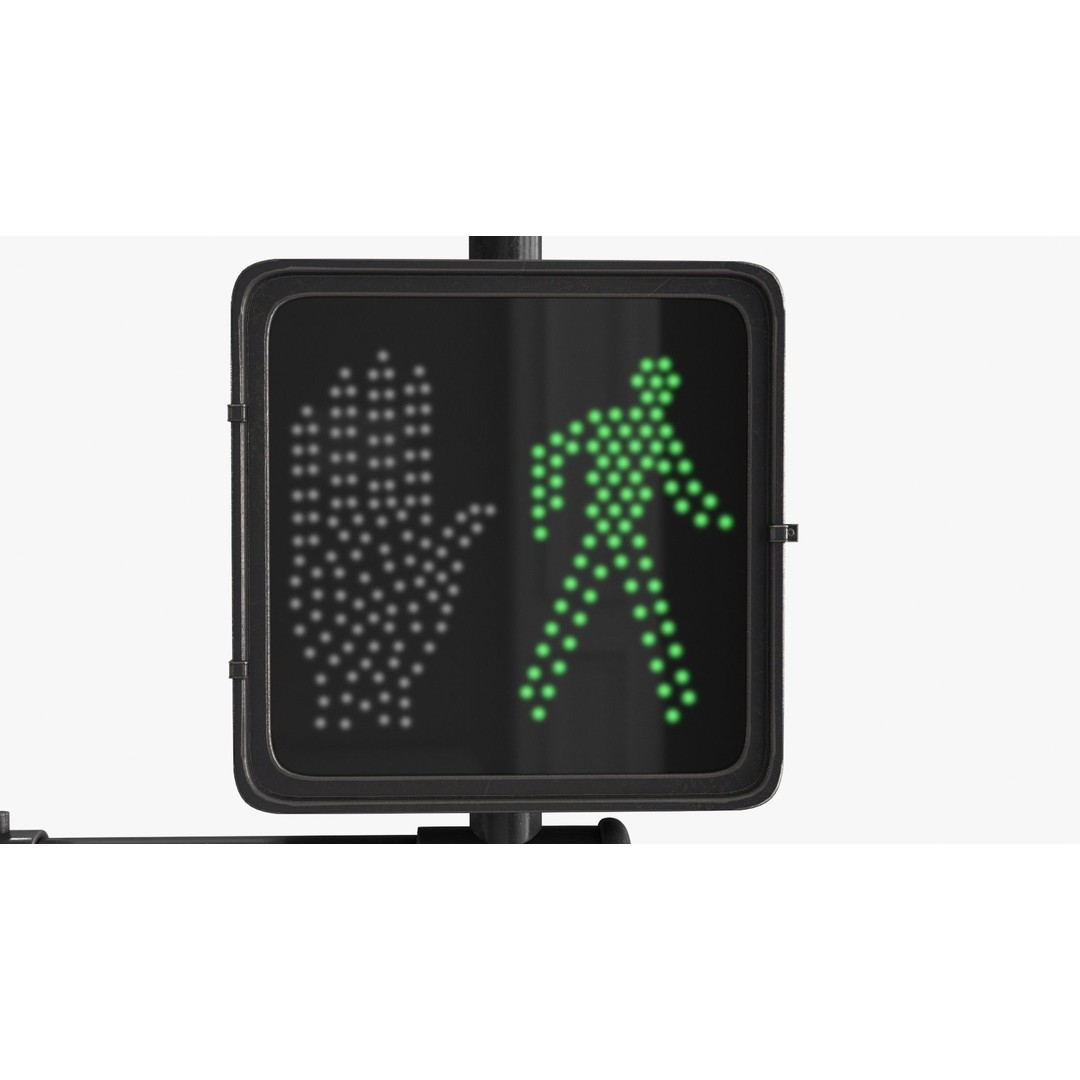 Traffic Light 3D Model – Low-Poly Game Asset, PBR Textures, FBX - View 6