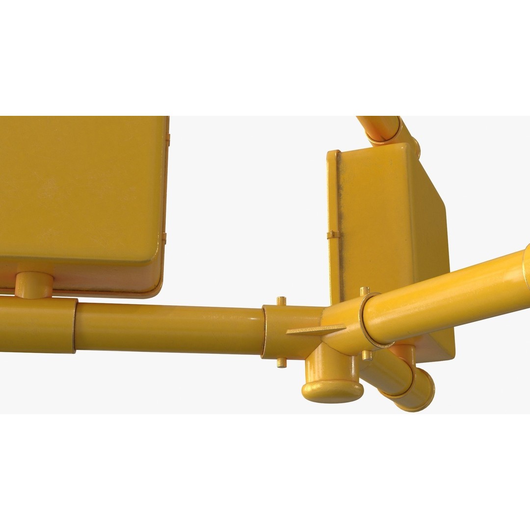 Traffic Light 3D Model – Low-Poly Game Asset, PBR Textures, FBX - View 8
