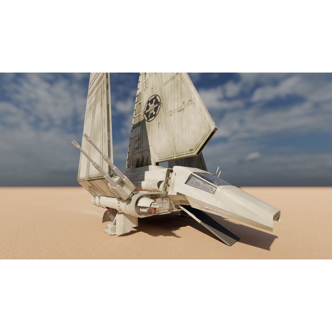 Star Wars Lambda T4A Class Shuttle 3D Model – Detailed Interior, FBX, Lumion Ready - View 24