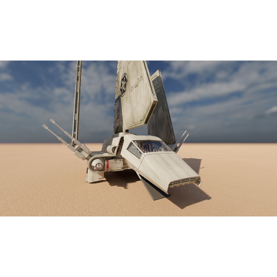 Star Wars Lambda T4A Class Shuttle 3D Model – Detailed Interior, FBX, Lumion Ready - View 25