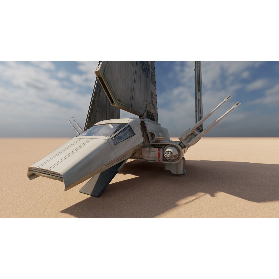Star Wars Lambda T4A Class Shuttle 3D Model – Detailed Interior, FBX, Lumion Ready - View 26