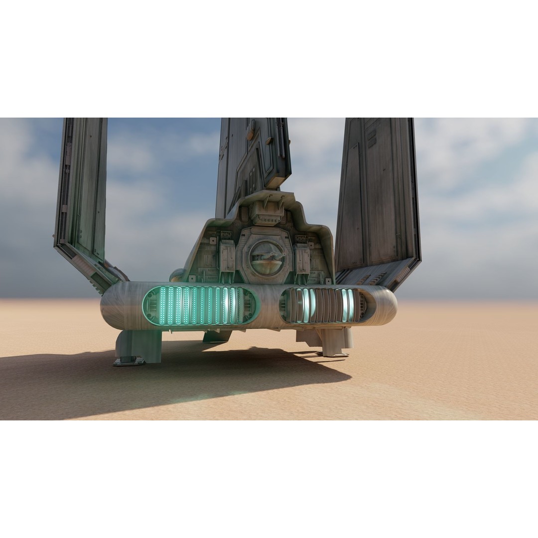 Star Wars Lambda T4A Class Shuttle 3D Model – Detailed Interior, FBX, Lumion Ready - View 27