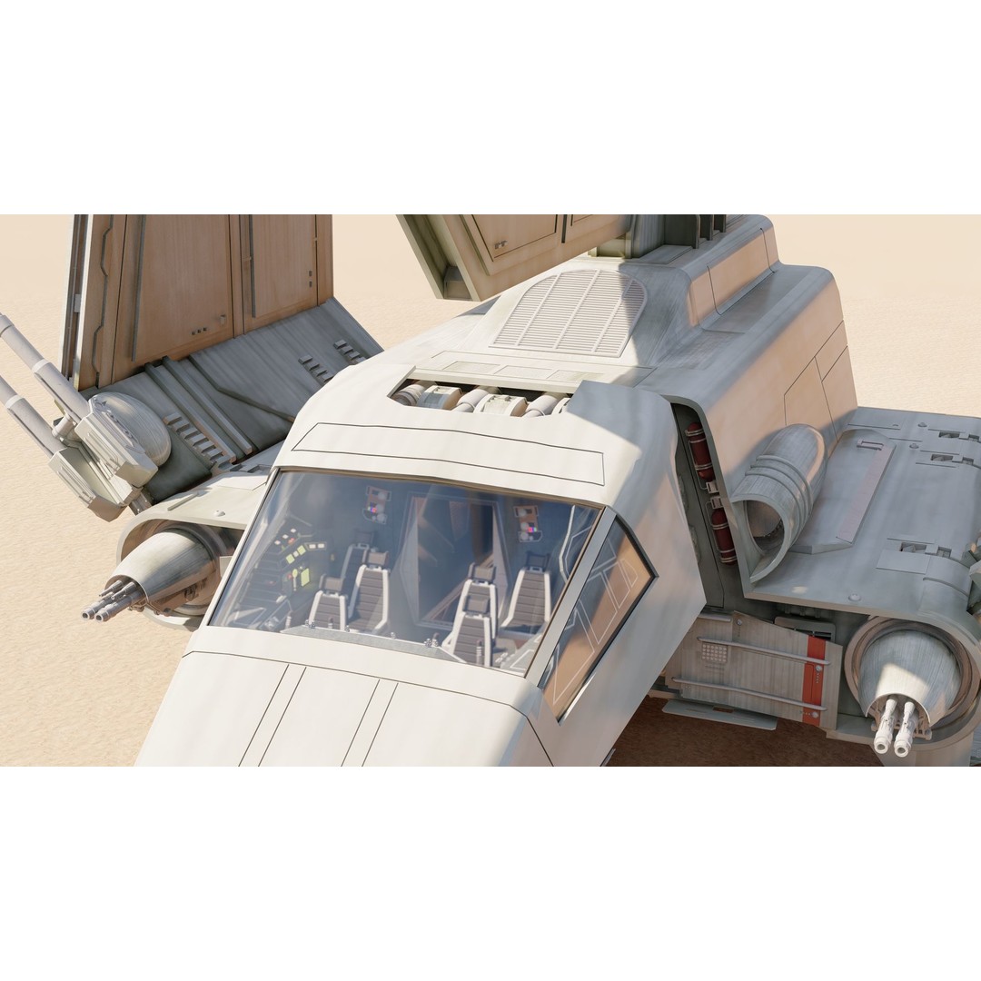 Star Wars Lambda T4A Class Shuttle 3D Model – Detailed Interior, FBX, Lumion Ready - View 28