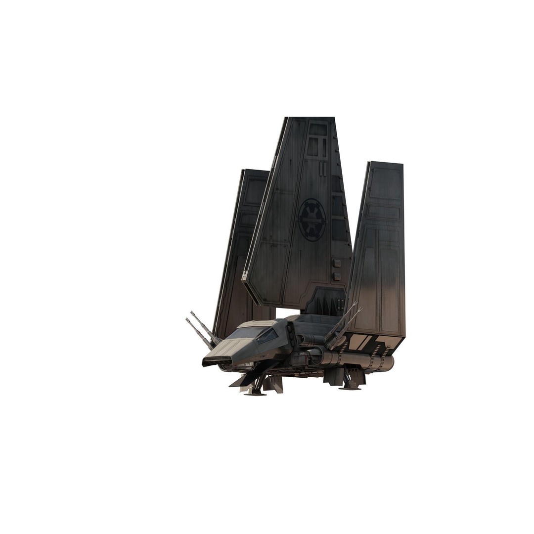Star Wars Lambda T4A Class Shuttle 3D Model – Detailed Interior, FBX, Lumion Ready - View 3