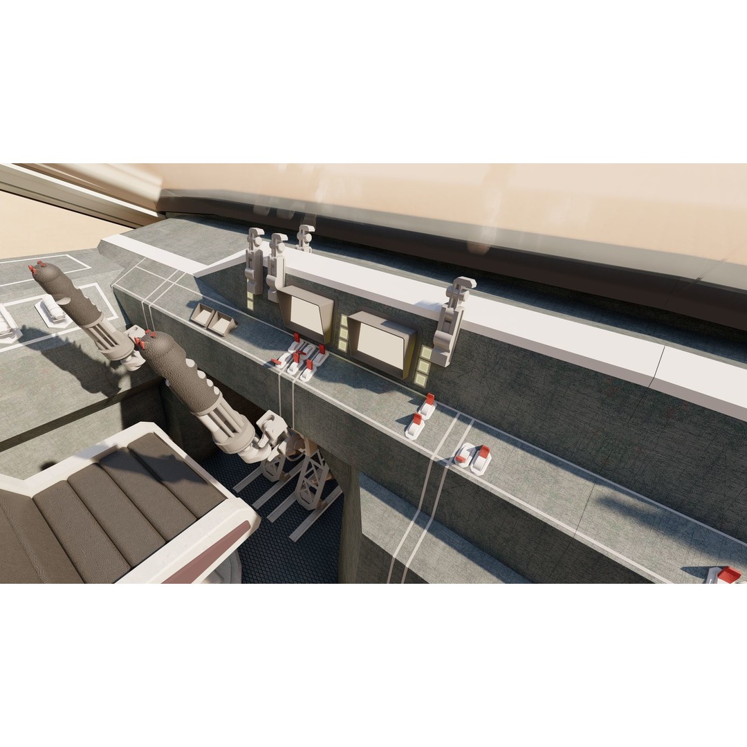 Star Wars Lambda T4A Class Shuttle 3D Model – Detailed Interior, FBX, Lumion Ready - View 36