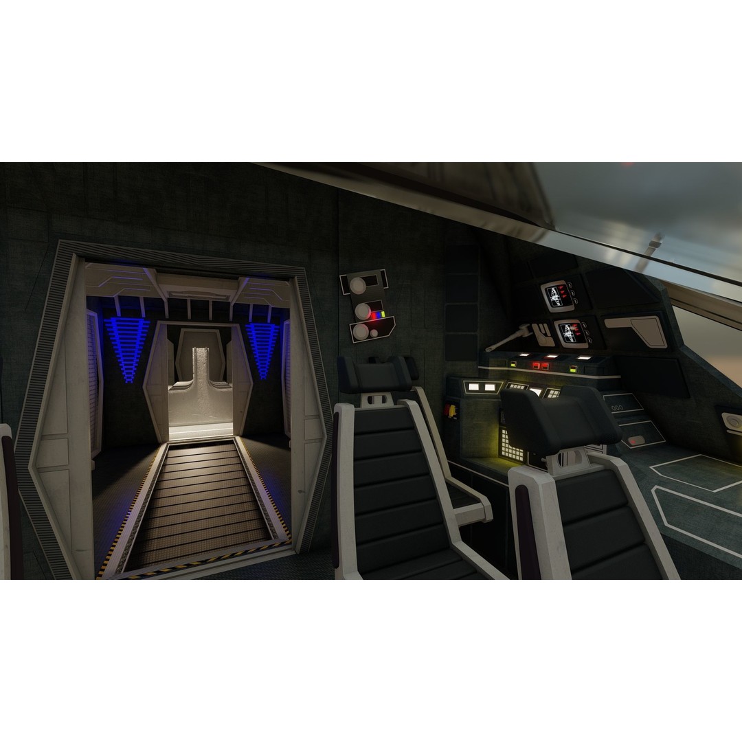 Star Wars Lambda T4A Class Shuttle 3D Model – Detailed Interior, FBX, Lumion Ready - View 39