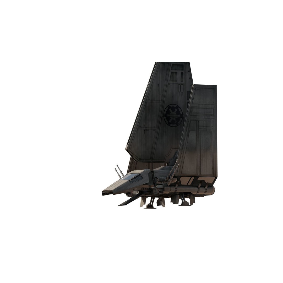 Star Wars Lambda T4A Class Shuttle 3D Model – Detailed Interior, FBX, Lumion Ready - View 4