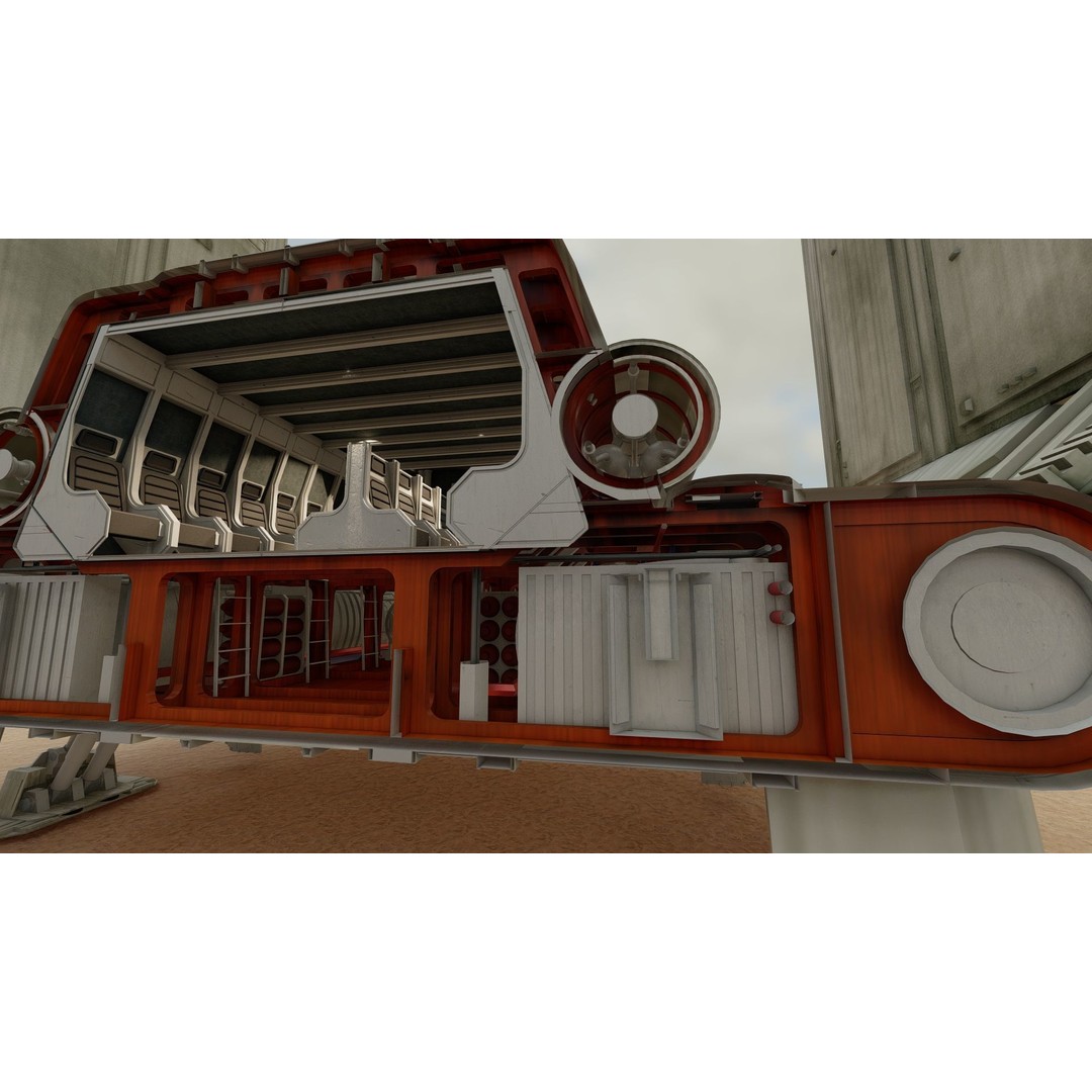Star Wars Lambda T4A Class Shuttle 3D Model – Detailed Interior, FBX, Lumion Ready - View 44