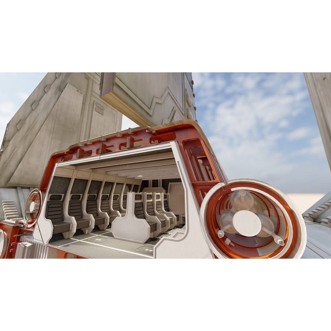 Star Wars Lambda T4A Class Shuttle 3D Model – Detailed Interior, FBX, Lumion Ready - View 46