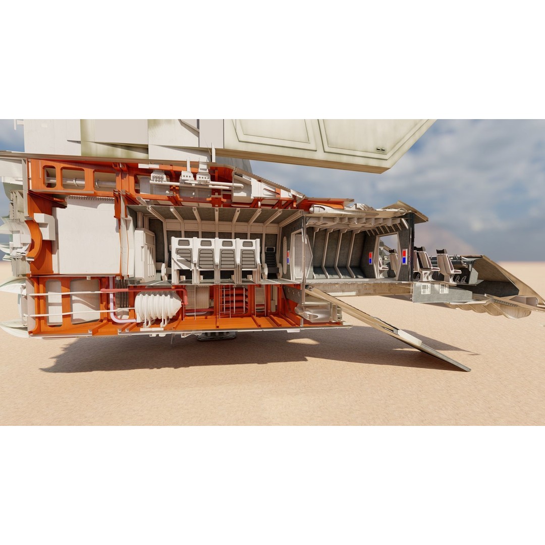 Star Wars Lambda T4A Class Shuttle 3D Model – Detailed Interior, FBX, Lumion Ready - View 50