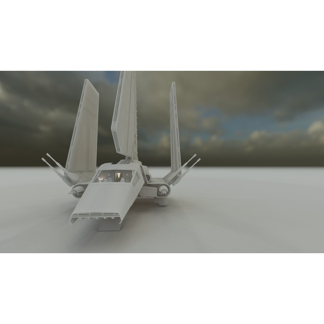 Star Wars Lambda T4A Class Shuttle 3D Model – Detailed Interior, FBX, Lumion Ready - View 52