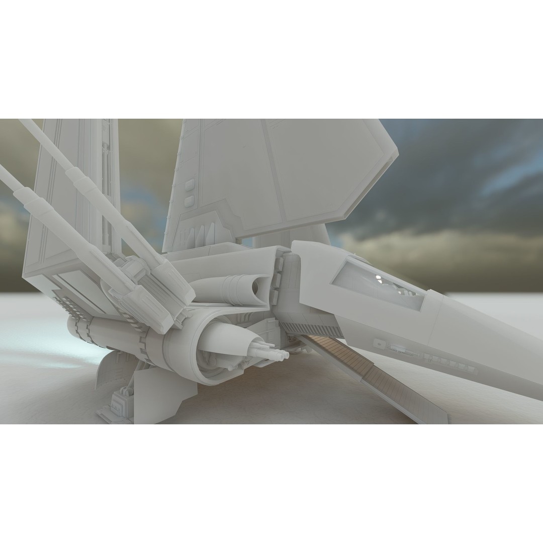 Star Wars Lambda T4A Class Shuttle 3D Model – Detailed Interior, FBX, Lumion Ready - View 53