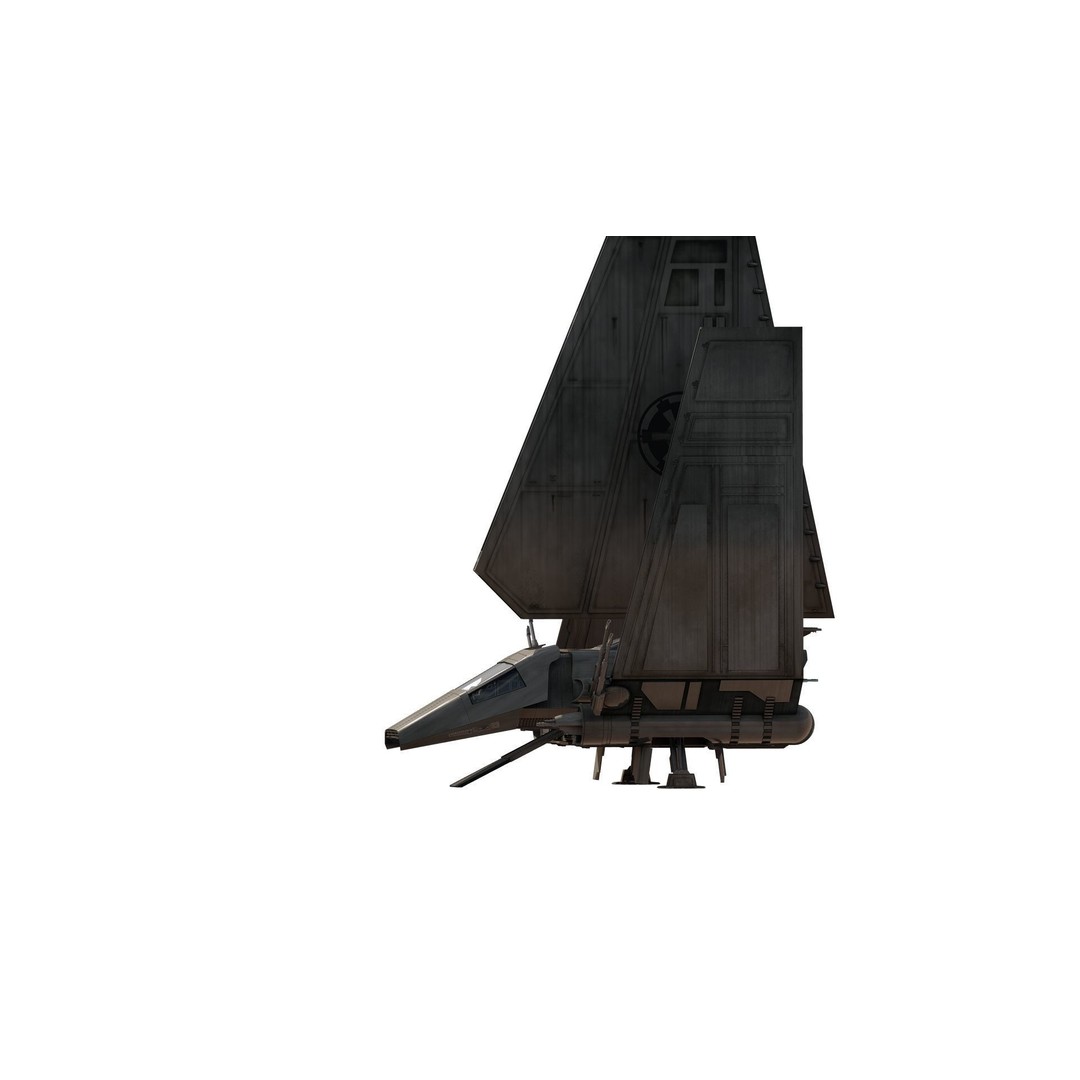 Star Wars Lambda T4A Class Shuttle 3D Model – Detailed Interior, FBX, Lumion Ready - View 6