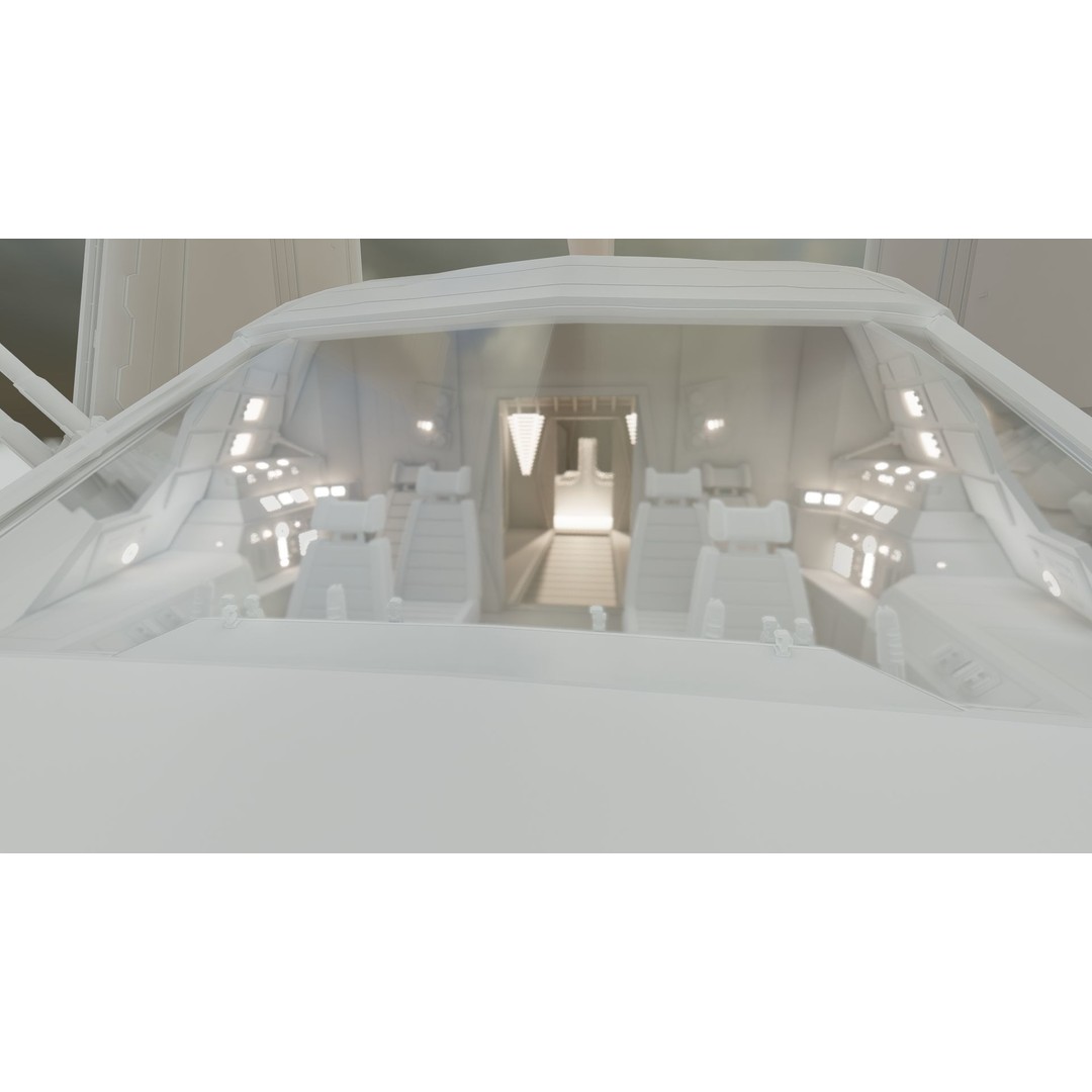 Star Wars Lambda T4A Class Shuttle 3D Model – Detailed Interior, FBX, Lumion Ready - View 60