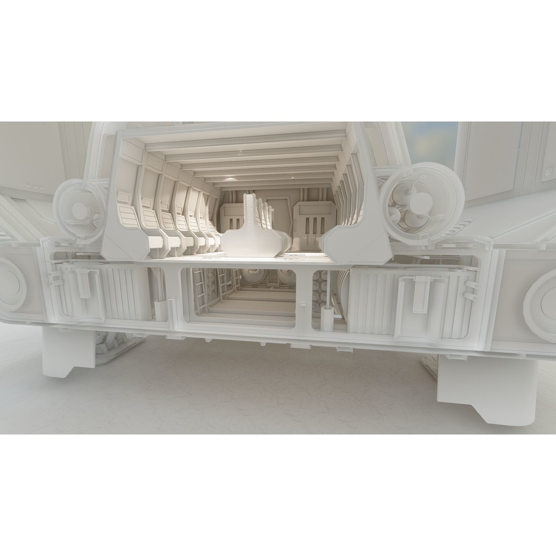 Star Wars Lambda T4A Class Shuttle 3D Model – Detailed Interior, FBX, Lumion Ready - View 61