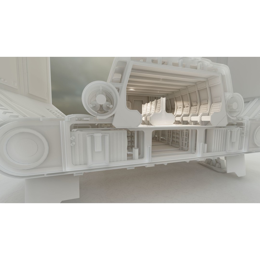 Star Wars Lambda T4A Class Shuttle 3D Model – Detailed Interior, FBX, Lumion Ready - View 62