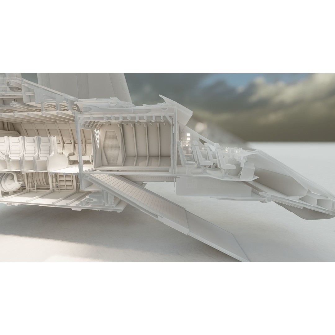 Star Wars Lambda T4A Class Shuttle 3D Model – Detailed Interior, FBX, Lumion Ready - View 64