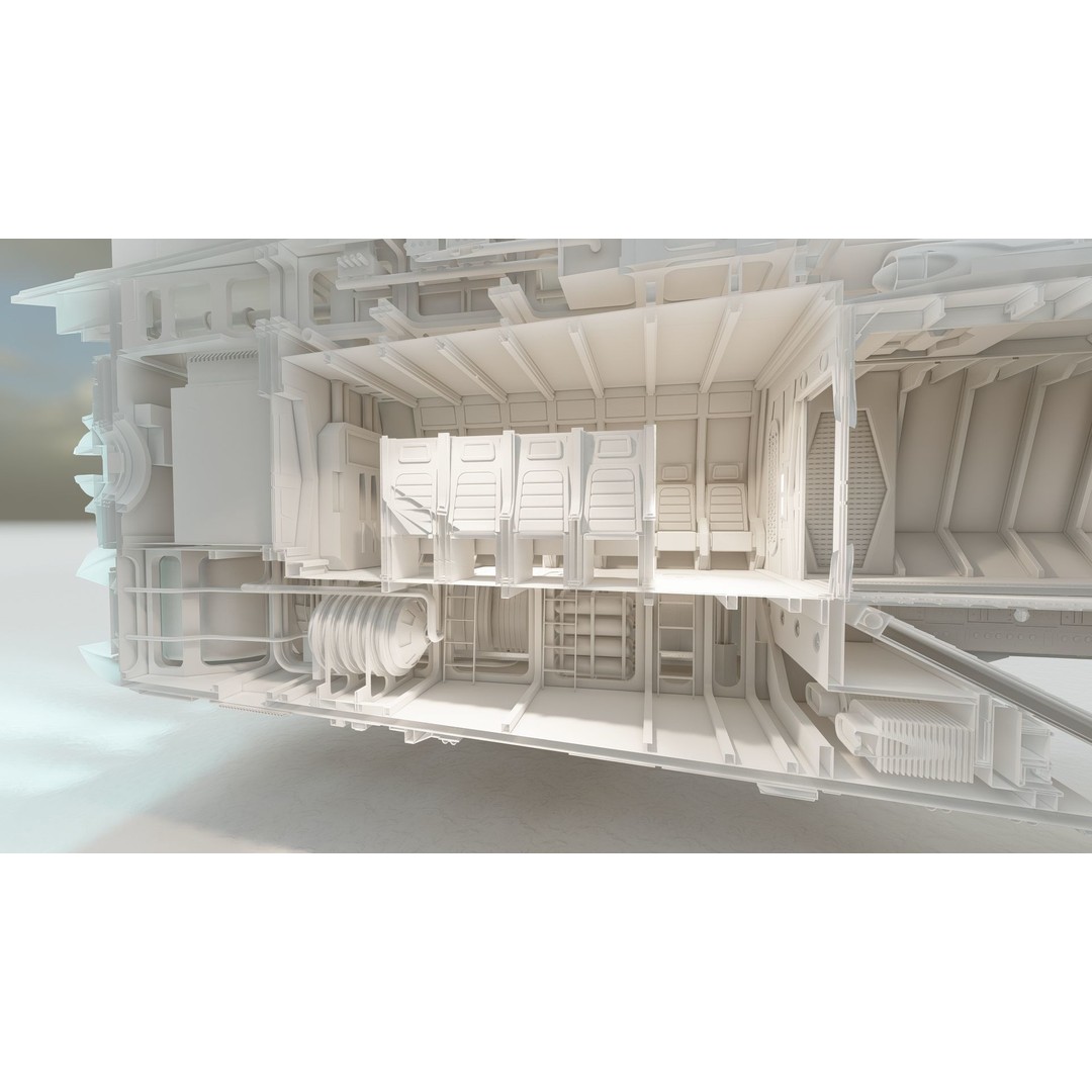 Star Wars Lambda T4A Class Shuttle 3D Model – Detailed Interior, FBX, Lumion Ready - View 65